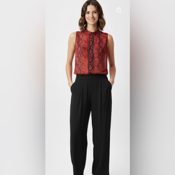 Endless Rose Red and Black Snakeskin Top - Picture 1 of 10